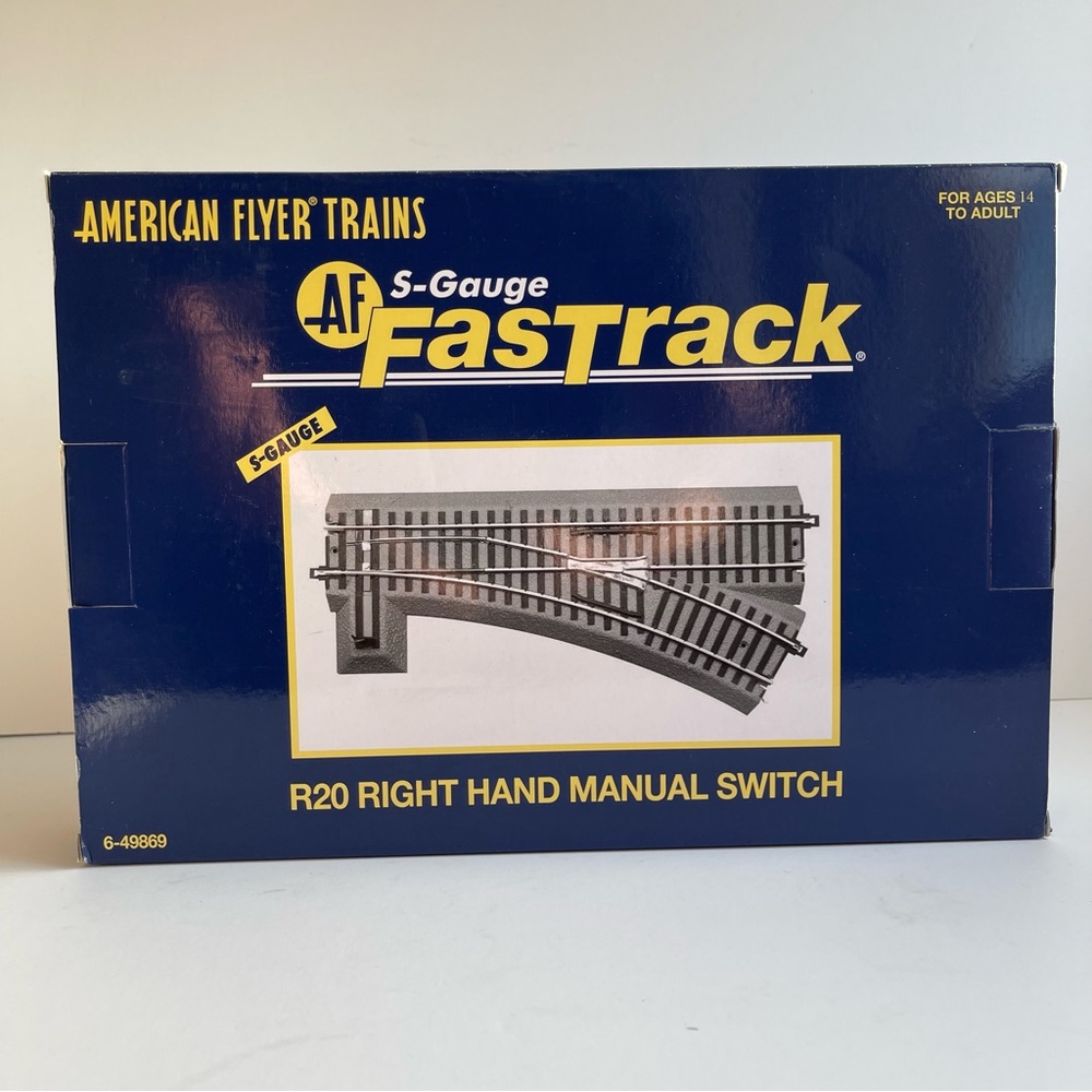 American Flyer Trains AF S-Gauge R20 Right Hand Manual Switch  6-49869 by Lionel